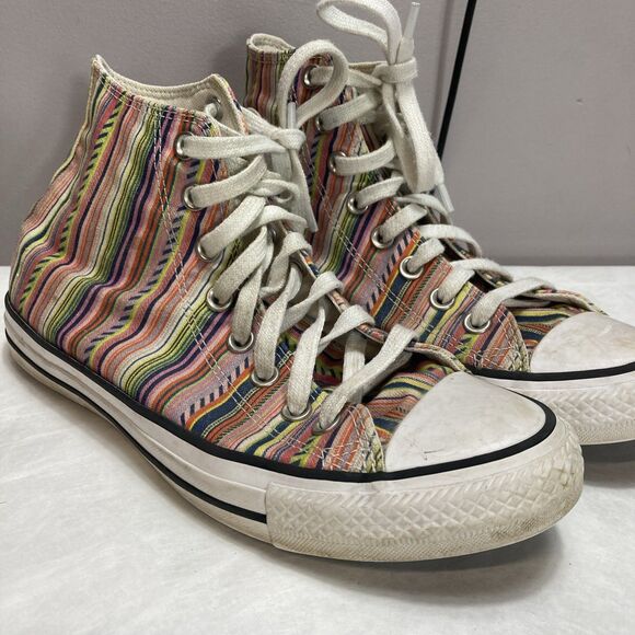 Converse Chuck Taylor All Star Canvas High Top “summer Stripes” Canvas M 7 W 9 - Picture 1 of 14